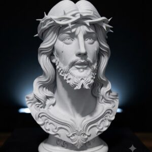 Busto de Jesus Cristo em lágrimas